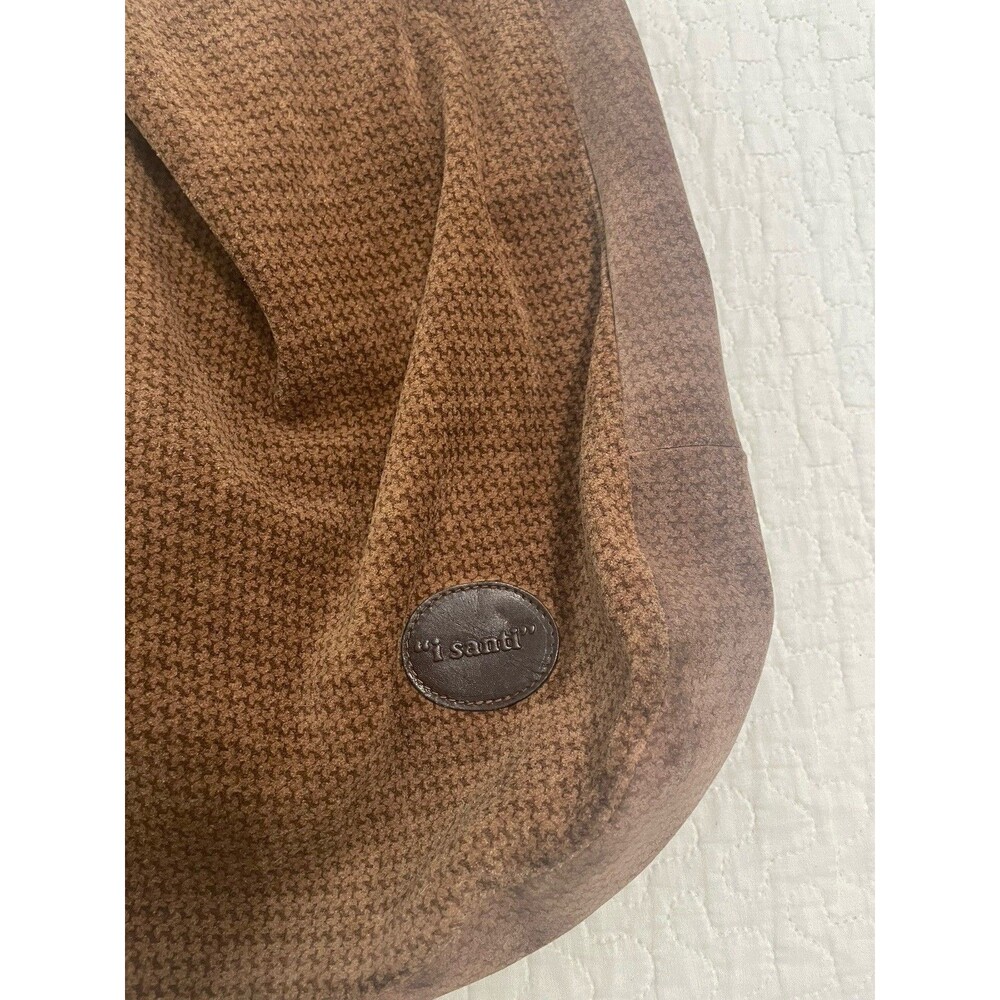 I Santi Italy Shoulder Bag Purse Vintage Unique Tote Hobo Brown Handbag